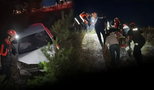 Kütahya'da otomobil ile motosiklet şarampole uçtu
