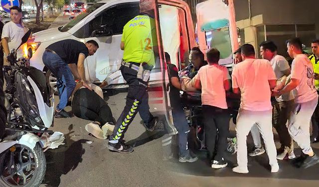 Kütahya’da motosiklet hafif ticari araçla çarpıştı, sürücü yaralı