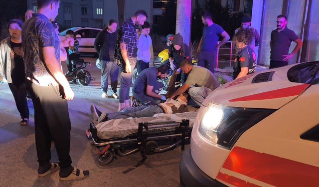 Kütahya'da otomobil motosikletle çarpıştı, 1 yaralı