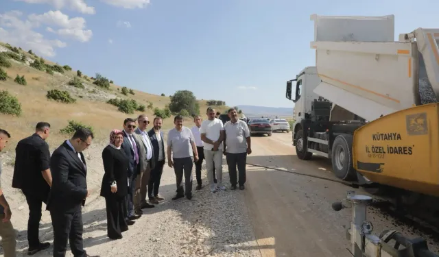 Kütahya'da üç köyü birleştirecek yol yerinde incelendi