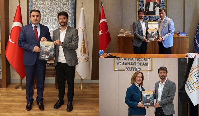 Kütahya Ekspres Gazetesi imtiyaz sahibi ve KGK İl Temsilcisi Mustafa Cin’den protokole ziyaret