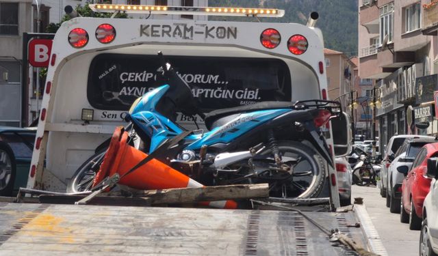Kütahya’da motosikletini terkedip yaya kaçtı