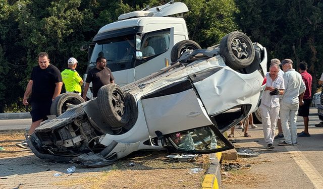 Muğla’da tır ile otomobil çarpıştı, 4 yaralı