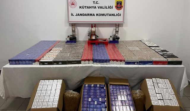 Kütahya’da binlerce kaçak sigara ele geçirildi