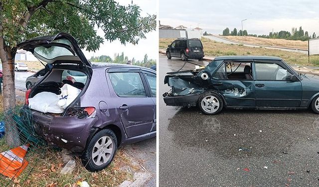 Kütahya’da kontrolden çıkan otomobil kaza yaptı