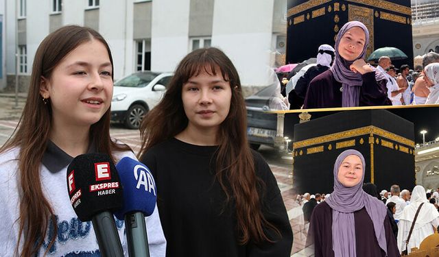 Kütahya’da ikiz kız kardeşler, Umre deneyimini anlattı