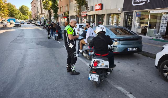 Kütahya’da motosiklet denetimi sürüyor
