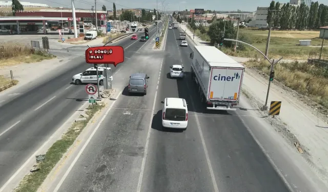 Kütahya’da trafik ihlalleri dronla görüntülendi