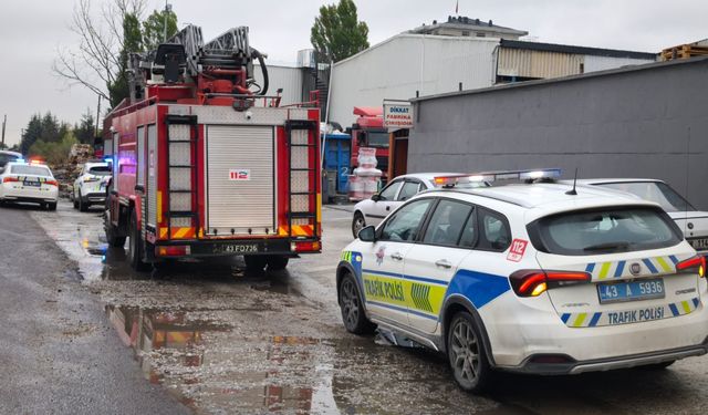 Kütahya’da bir fabrikada kazan yangını