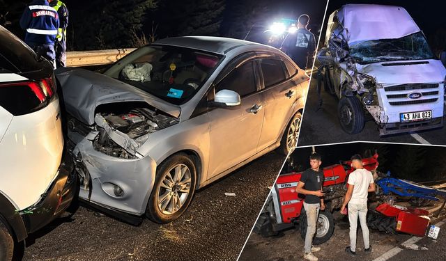 Kütahya’da dört araçlı zincirleme kaza, yaralılar var