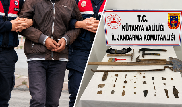 Kütahya’da jandarma ekiplerinden tarihi eser operasyonu