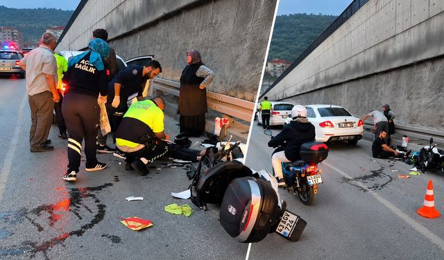 Kütahya’da otomobilin altına savrulan genç sürücü yaralandı