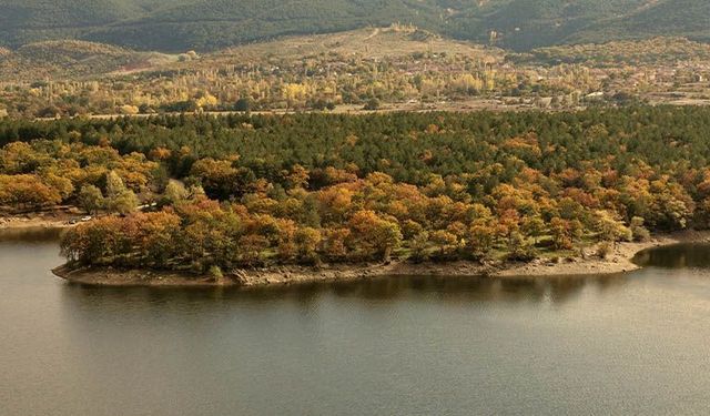 Kütahya’da Yellice Dağı, sonbahar renklerine büründü