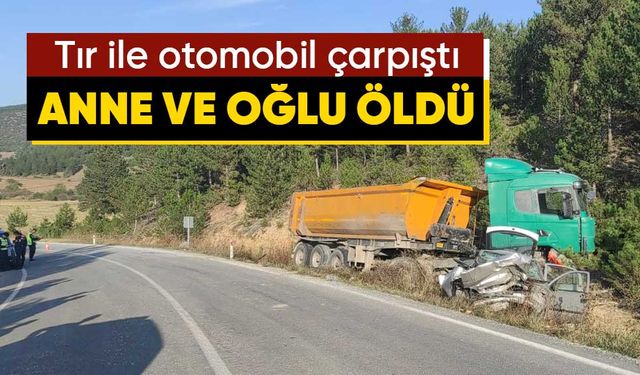 Kütahya'da tır ile otomobil çarpıştı, 2 ölü