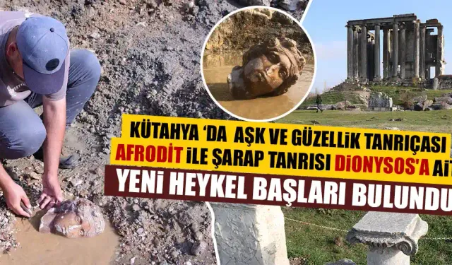 Kütahya Aizanoi'de yeni heykel başları bulundu