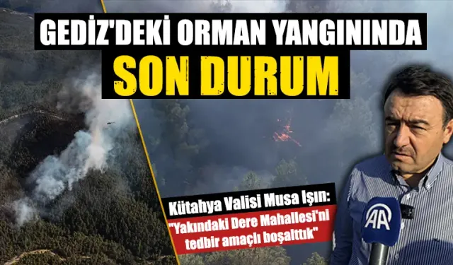 Kütahya Gedizdeki orman yangınına müdahale sürüyor