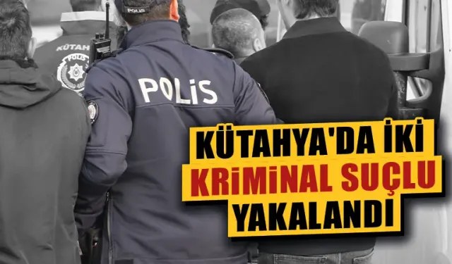 Kütahya'da iki kriminal suçlu yakalandı