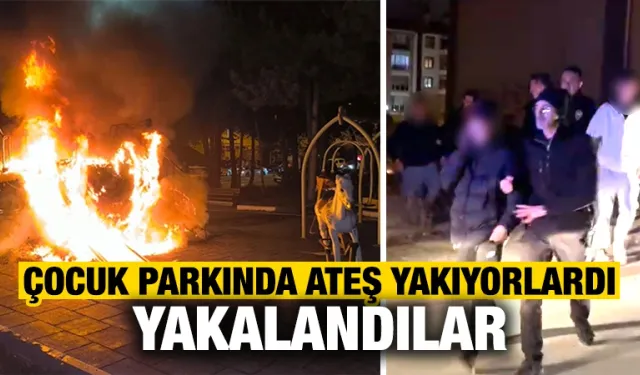 Kütahya'da parklarda ateş yakanlar yakalandı