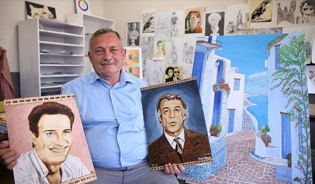 Temizlik görevini sanat tutkusuyla birleştiriyor