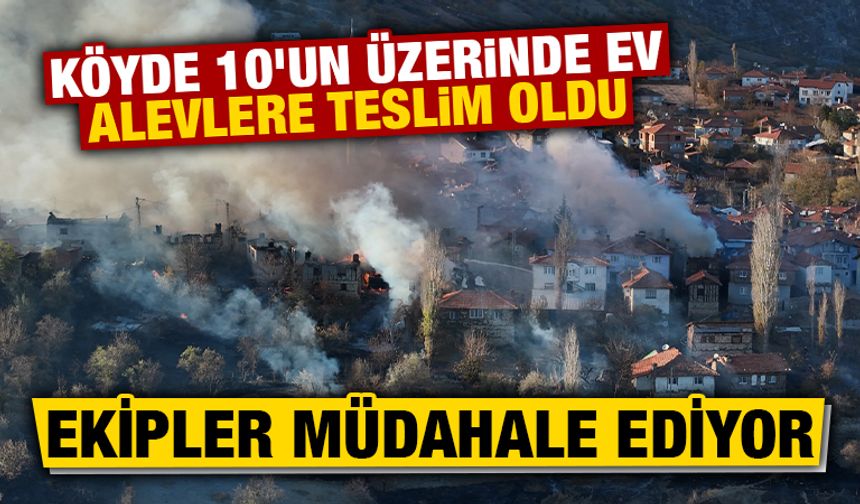 Kütahya'da köydeki evler alevlere teslim oldu