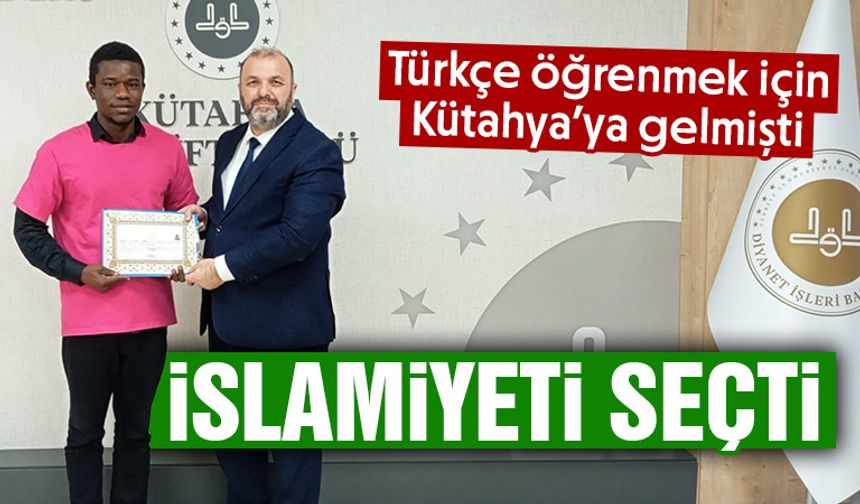 Kütahya’da Beninli üniversitesi öğrencisi Müslüman oldu