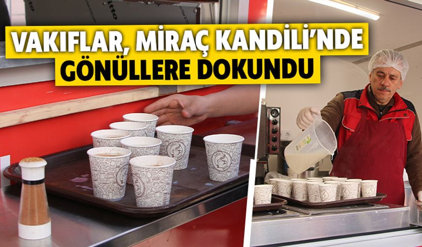 Kütahya’da Miraç Kandili’ne özel salep ikramı