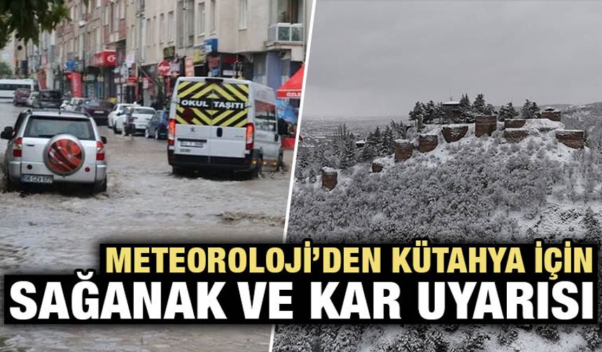 Meteoroloji’den Kütahya için sağanak ve kar uyarısı