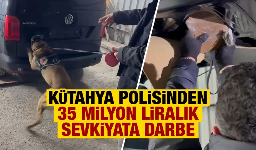 Kütahya polisinden kokain sevkiyatına büyük darbe