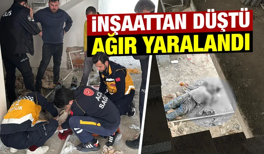 Kütahya’da inşaattan düşen işçi ağır yaralandı