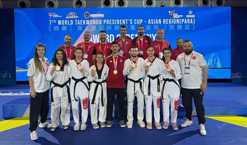 Milli Para Tekvando Takımı, Çin’de 1 altın 6 bronz madalya elde etti