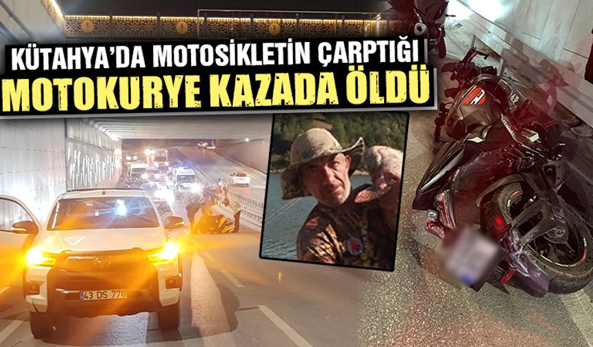 Kütahya'da motosikletin çarptığı motokurye öldü