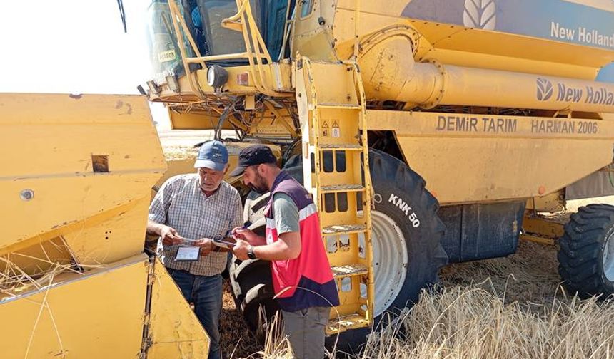 Kütahya Çavdarhisar’da biçerdöver denetimleri devam ediyor