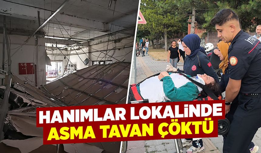 Kütahya’da lokalin asma tavanı çöktü, yaralanan var