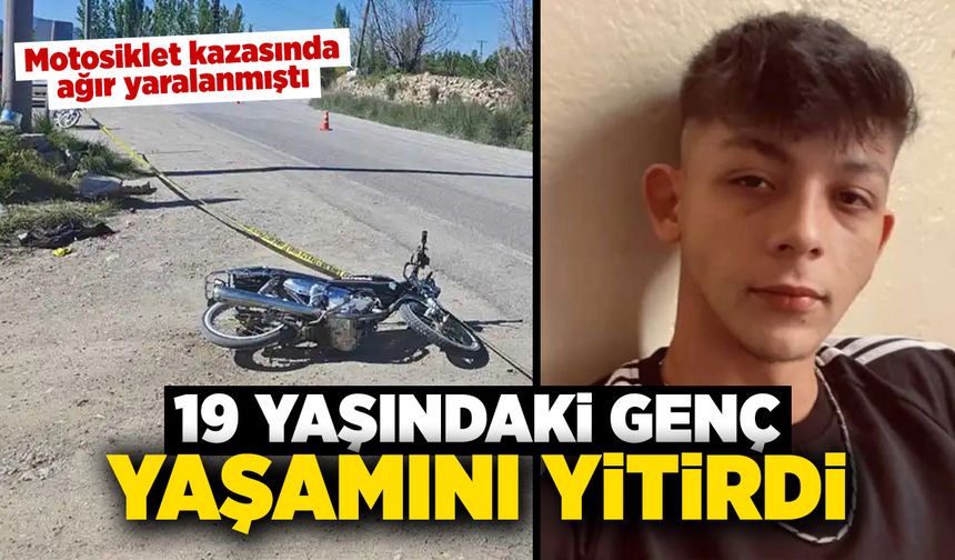 Kütahya'da motosiklet kazasında yaralanan genç yaşamını yitirdi
