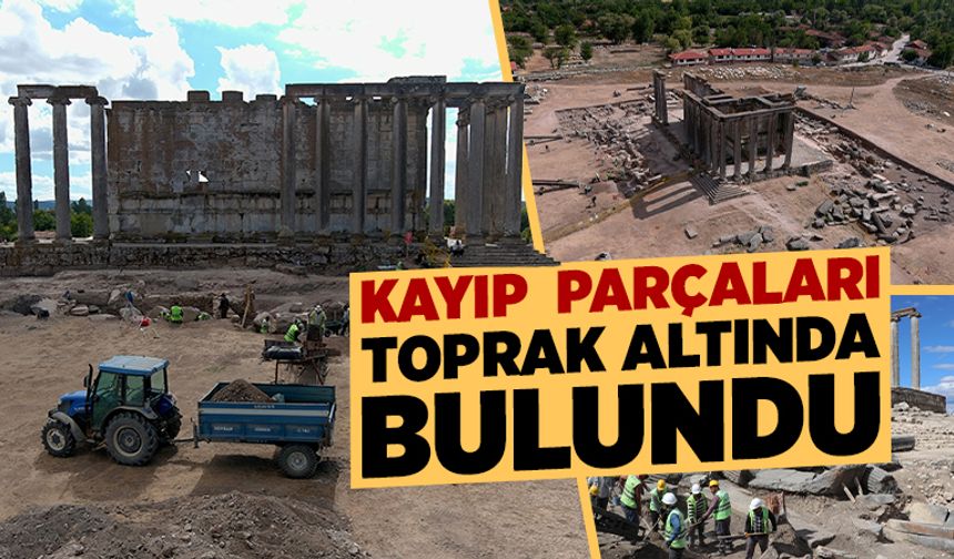 Kütahya’daki tapınağın kayıp parçaları toprak altında bulundu