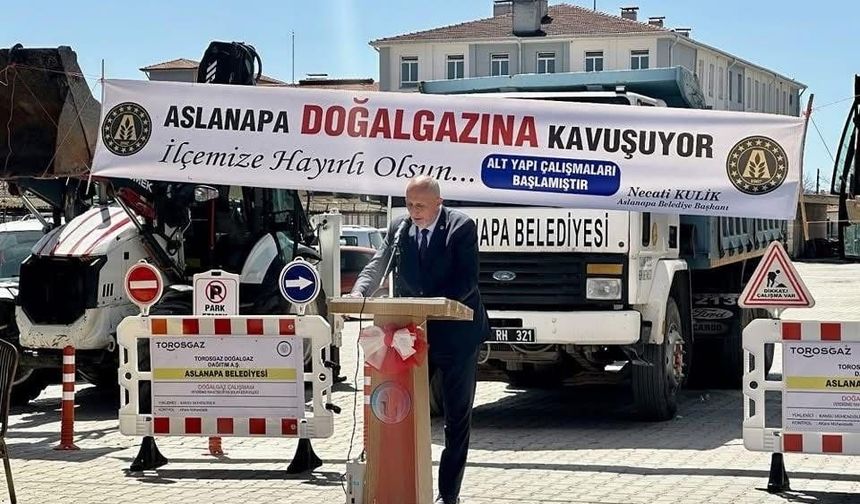 Kütahya Aslanapa’da doğalgaz ana hatta verildi