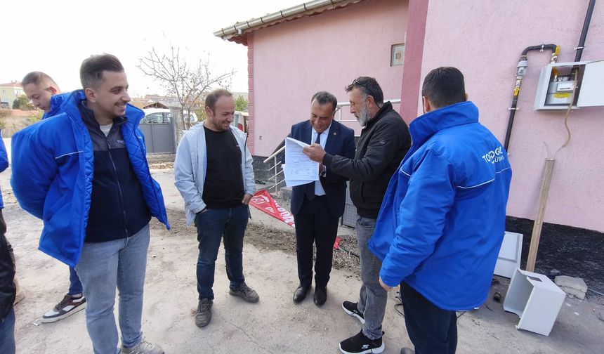 Kütahya Altıntaş’ta ilk doğalgaz ateşi yakıldı