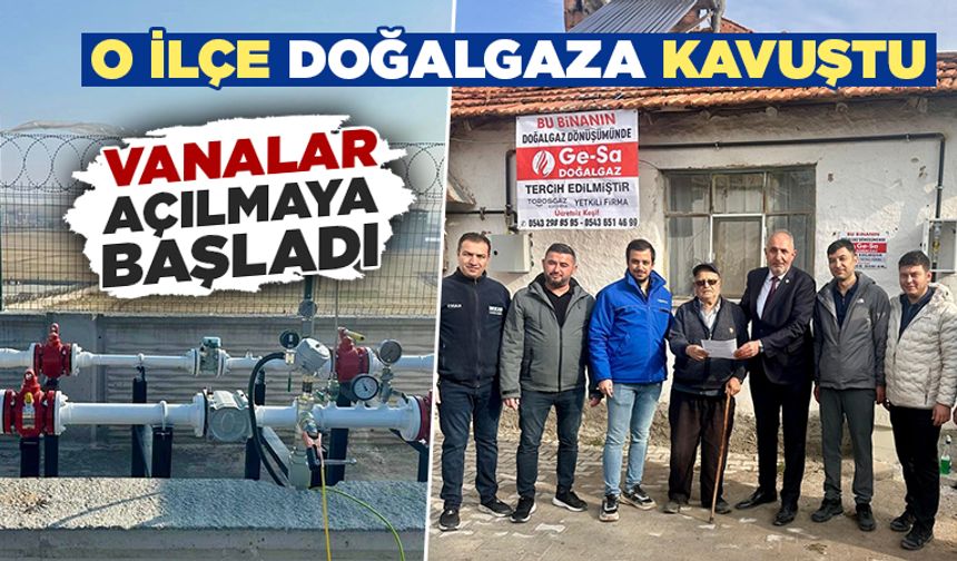 Kütahya’da bir ilçe daha doğalgaza kavuştu