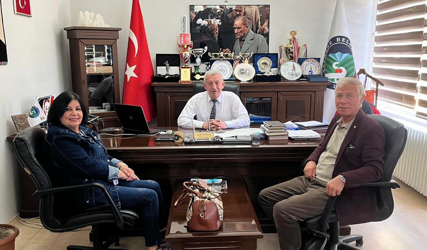 Kütahya'daki eski Garnizon Komutanından Başkana ziyaret