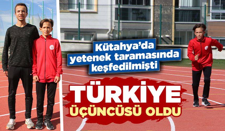 Kütahyalı atlet, Türkiye üçüncüsü oldu
