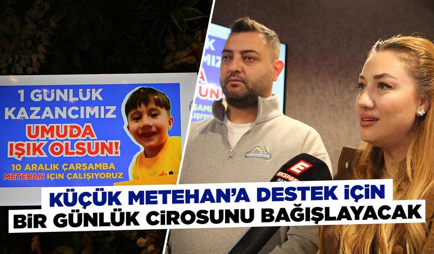 Kütahya’da küçük Metehan’a destekler devam ediyor