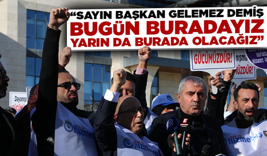 Kütahya Belediyesi işçilerinden “haksız uygulama” eylemi