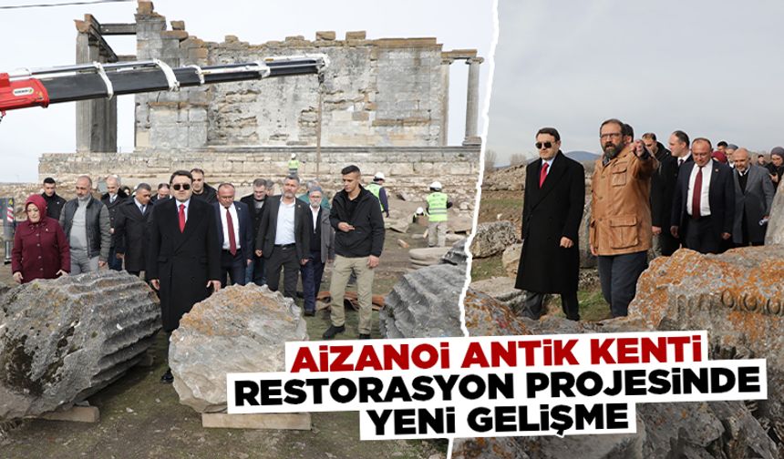 Kütahya Valisi Işın, Aizanoi’de çalışmaları inceledi