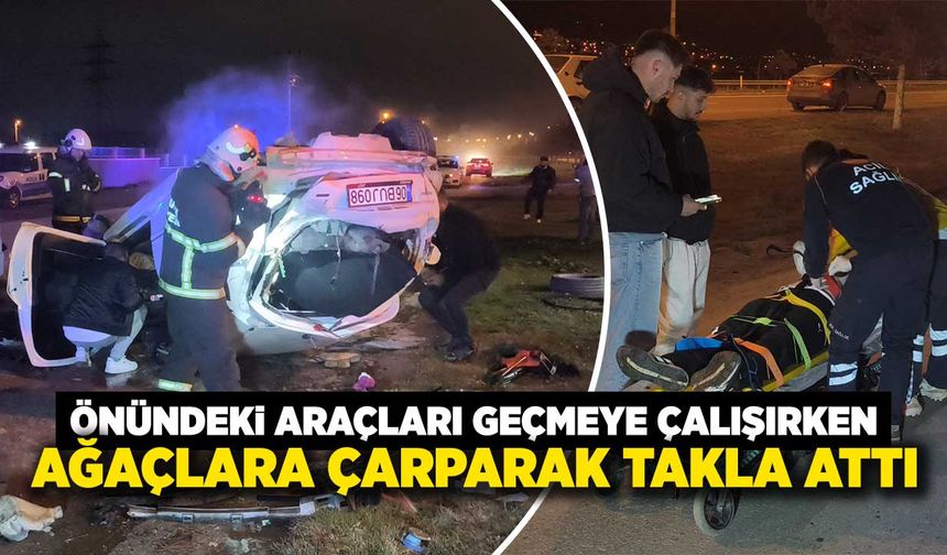 Kütahya'da aşırı hız kazaya neden oldu, 1 yaralı