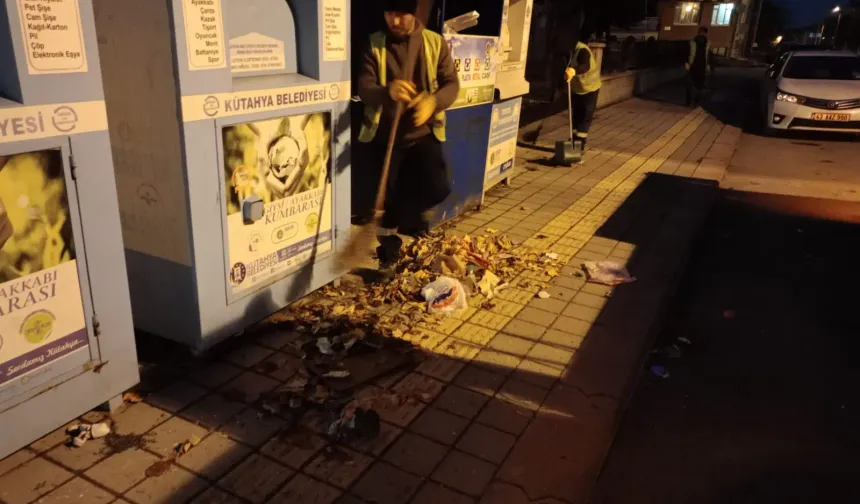 Kütahya’da mıntıka ve yaprak temizliği yapıldı