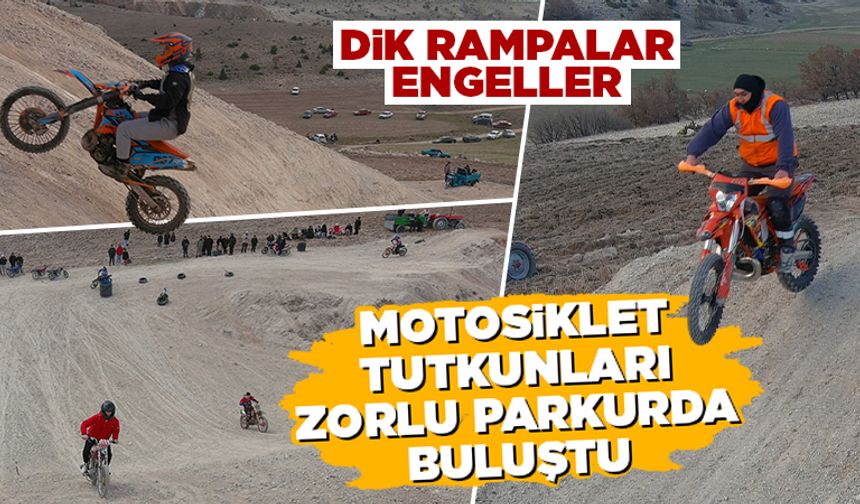 Kütahya’da motosiklet tutkunları “heyecan” parkurunda buluştu