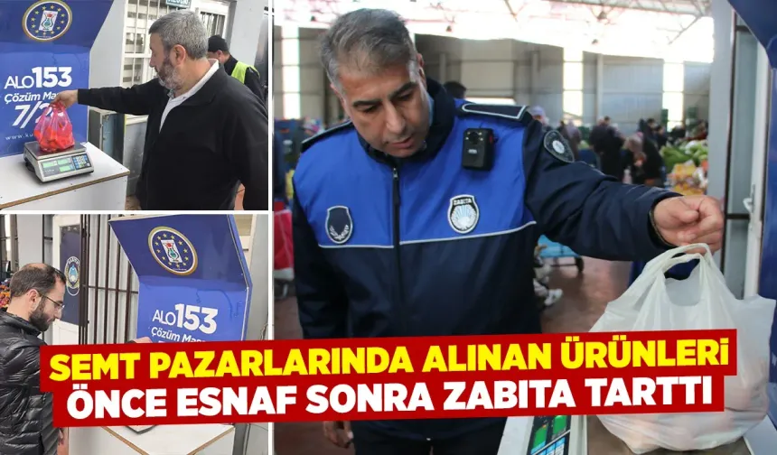 Kütahya’da semt pazarlarında zabıtadan “kilogram” kontrolü