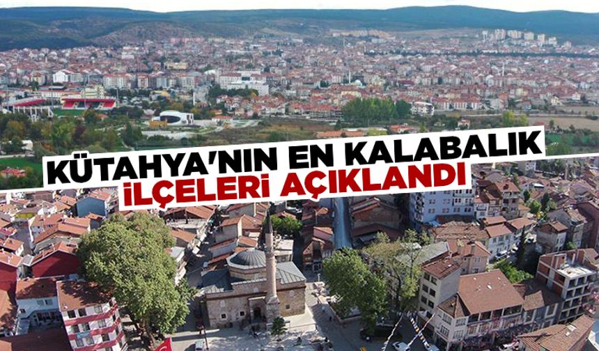 Kütahya'nın en kalabalık ilçeleri açıklandı