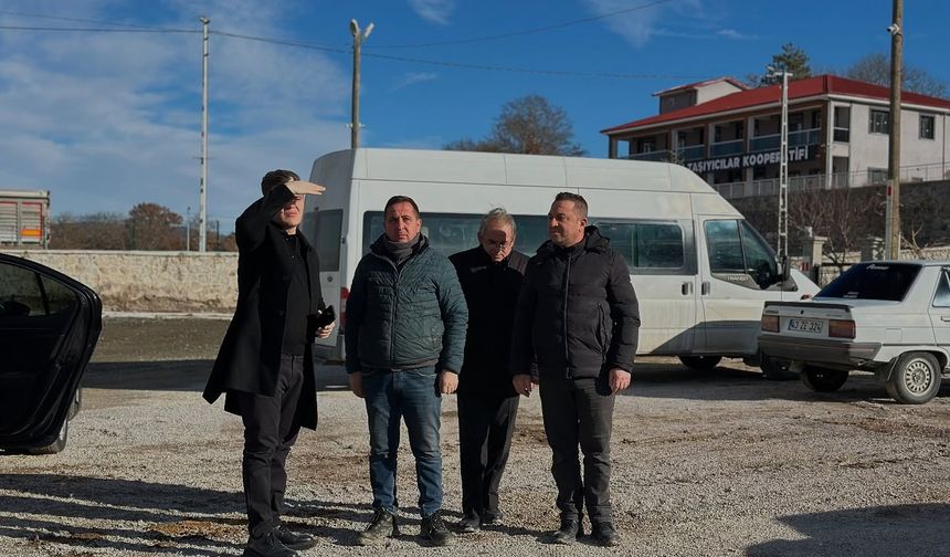 Kütahya Simav'da yeni garaj ve tamirhane projesi yerinde incelendi