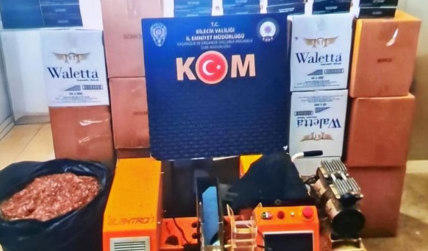 Bozüyük’te kaçak tütün operasyonu: binlerce makaron ele geçirildi